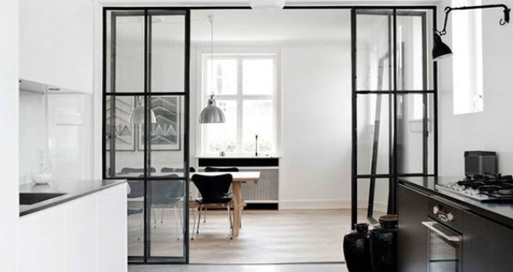 Best door openings ideas - metal frames. Maria Fenlon Dublin interior design